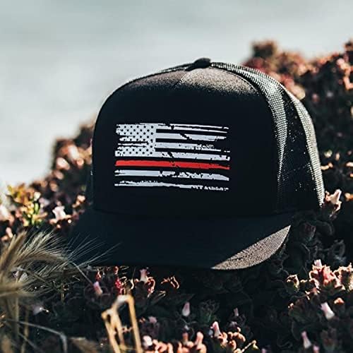Američki šešir s zastavom-Američka kapa s reljefnim logotipom za muškarce i žene koji se bave sportom na otvorenom - Crna