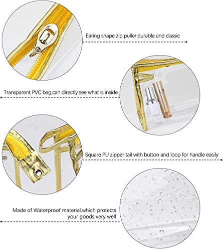 5 kom prozirna vodootporna kozmetička torba s patentnim zatvaračem prozirne plastične vrećice za organizaciju šminke od PVC-a putna