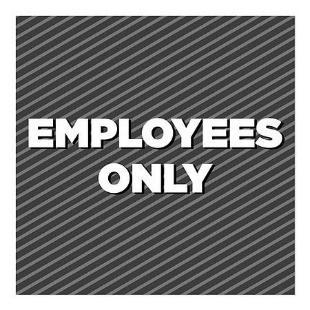 CGSignLab | Samo zaposlenici -Stripes sivi Clear Scving prozori | 16 x16