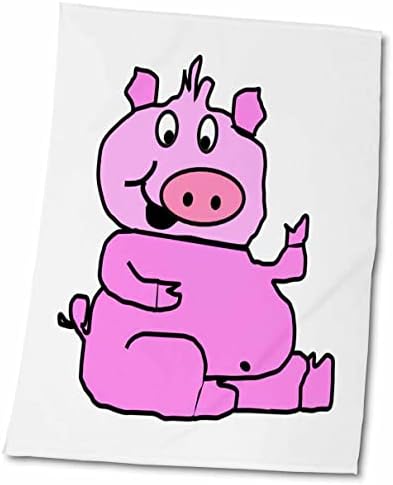 3Drose Florene Childrens Art II - Slatka mala ružičasta svinja - ručnici