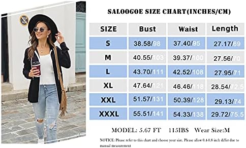 Salooogoe lagane kapuljače za zip za žene s kapuljačama s kapuljačom tanke jakne s dugim rukavima s patentnim zatvaračem