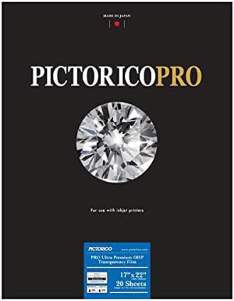 Pictorico TPS100, Ultra Premium nad glavnim projektorom Tranparenty Inkjet Film, 184GSM, 5,7mil., 17x22 , 20 listova