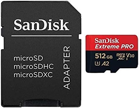 Memorijska kartica SanDisk Extreme Pro kapaciteta 512 GB trutovi DJI Radi sa Avata i Naočale 2 4K UHD A2 Class 10 V30 U3 u paketu sa