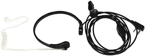 Slušalice HQRP akustične cijevi od 4 seta, slušalice sa mikrofonom za grla PRITISNI za razgovor, kompatibilna sa postoljem BAOFENG