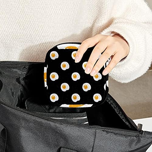 Torba za pohranu higijenskih uložaka periodična vrećica vrećica za higijenske uloške mala kozmetička torba bešavni crni uzorak za pržena