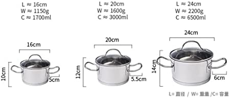 * 304 lonac za juhu od nehrđajućeg čelika s dvostrukim dnom indukcijska ploča za kuhanje setovi od 3 komada konvencionalno posuđe za