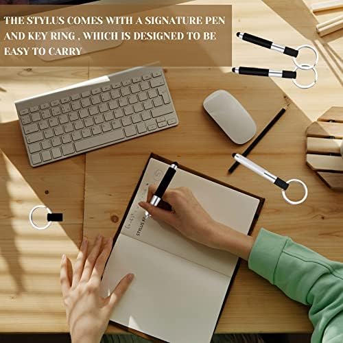 Blmhtwo 4 komada Mini Stylus Mali privjesak za olovku Kratka džepna olovka s preciznim dizajnom zaslona osjetljivih na dodir i petlja