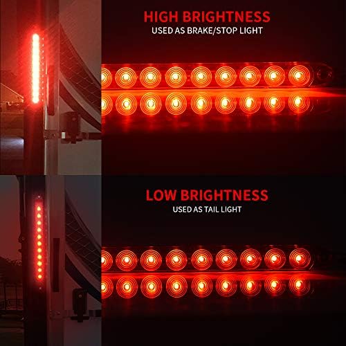 2pcs 16inch 11 LED crvena svjetla prikolice-vodootporna zapečaćena parkirna lampica upozorenja za okretanje stražnja kočnica Stop Bar