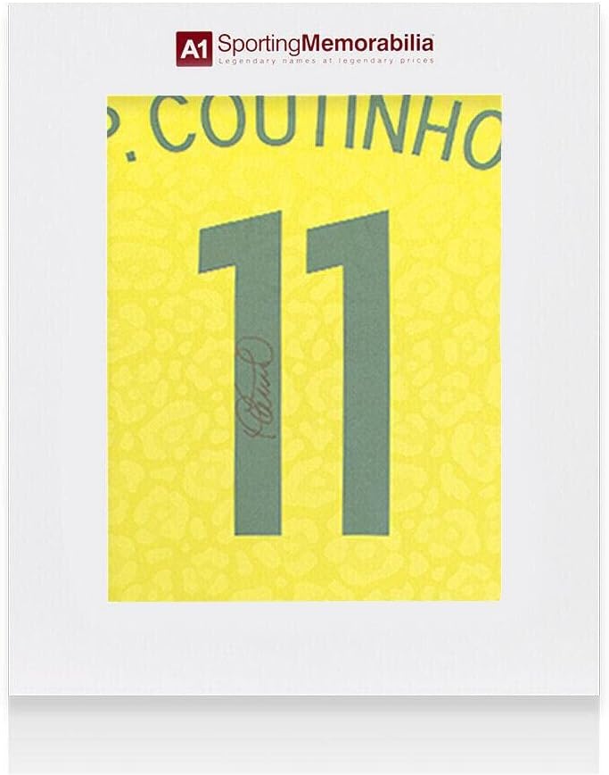 Philippe Coutinho potpisao Brazil majicu: dom, 2022-23 - Poklon kutija Autogram - Autografirani nogometni dresovi