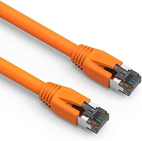 Accl ​​15ft cat.8 s/ftp ethernet mrežni kabel narančasta 24awg, 3 pakiranja
