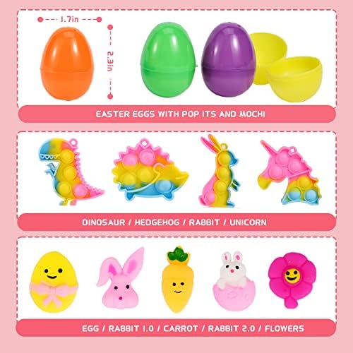 JOFSOP 30 PC -a Prepunjena uskršnjih jaja s 18 životinja Fidget Senzor igračaka za djecu lov na uskršnja jaja, Kawaii igračke za pomoć