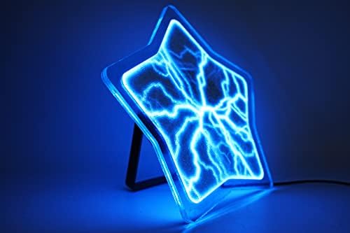 12 -inčni pentagram plazma disk （plava） plazma ploča ， flashmen plazma diskova znanstvena igračka ， fantastični klupski dekor i znanstveno