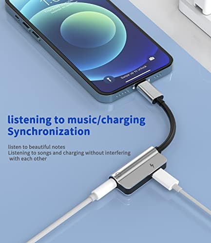 Adapter za slušalice Iphone 2в1 AUX Jack Lightning Kabel s разветвителем 3,5 mm, kabel za punjenje ključa, Apple certified MFI Audio