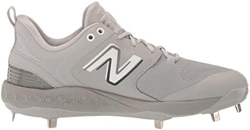 New Balance Muška svježa pjena X 3000 V6 Metalna cipela za bejzbol, siva/bijela, 11