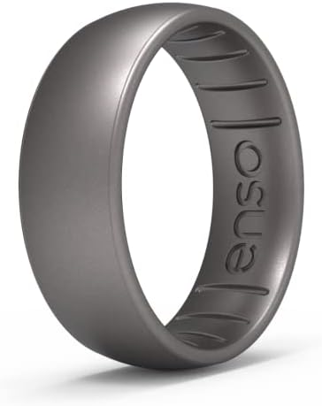 ENSO RINGS ELEMENTI Klasični silikonski prsten - Platinum napunjen - 6