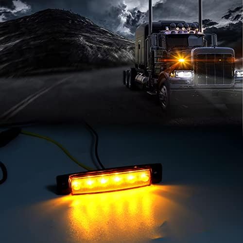 LED bočna bočna svjetla, pokazivač bočnog svjetla stražnje strane prikolice, vodootporna bočna svjetla 3,8 6pc, 12PC 24PC žuta, 10pcs