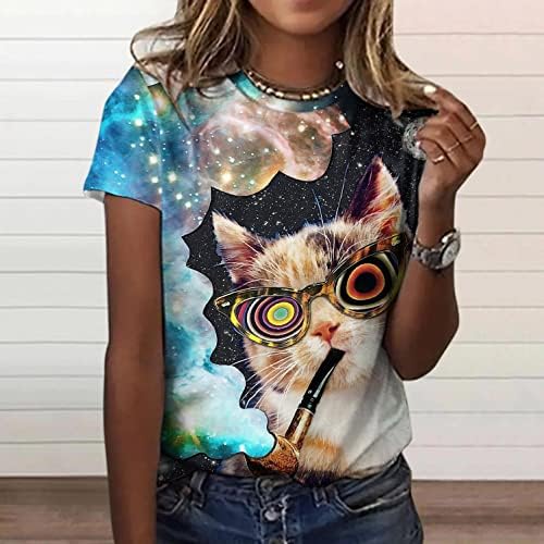 Košulje kratkih rukava za žene životinjske cvjetne grafičke majice leptiri