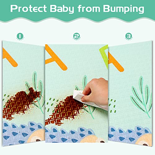 LFCreator Baby Play Mat, 79 x 71 ekstra velika prostirka za igranje za bebu, anti -skliznu netoksičnu dojenčad prostirku ， vodootporna