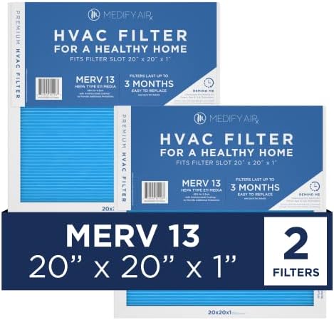 MEDIFY AIR 20X20X1 FILTER - MERV 13 - E11 Media - Čišćenje zraka - Opet HVAC AC Filteri za zrak Filteri za peći - Stvarna veličina: