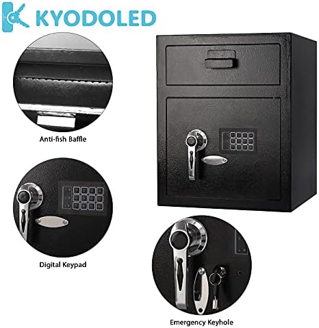 Digitalni sef za odlaganje, elektronički čelični sef s tipkovnicom, ladica za zaključavanje s prorezom, metalna ladica za zaključavanje