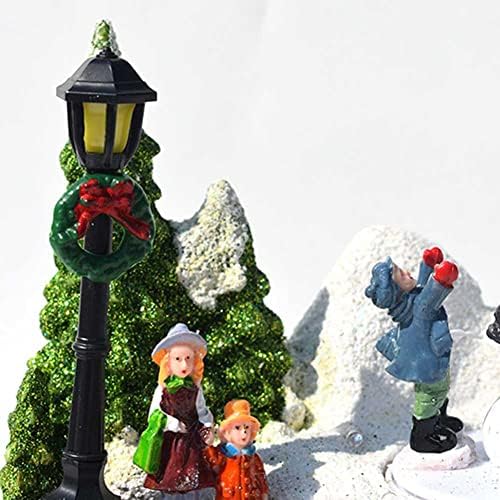 JKLL božićno selo smola kip božićne ukrase Kuće božićne scene ukrasi Unutarnji ukrasi i božićno selo zaslon za poklone za kućne zabave