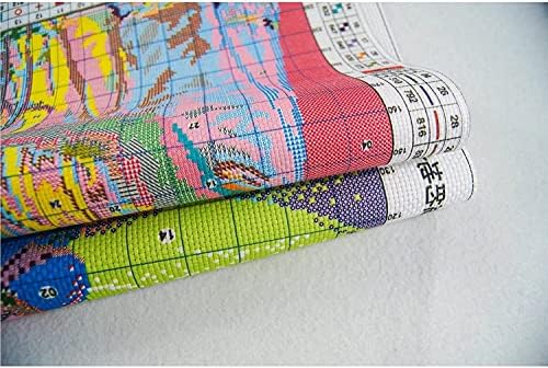 Zuoanlf Cross Stitch kompleti, 4 pakiranja utisnute setove s križnim ubodom za odrasle za početnike, utisnuli puni raspon kompleta