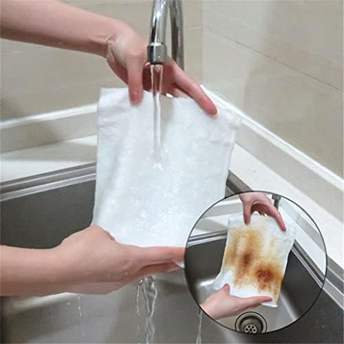Sawqf 2pcs vlakna zadebljana krpa za čišćenje kuhinjskog jastučića bijela jela ručnik za kupaonicu krpe za kupaonicu