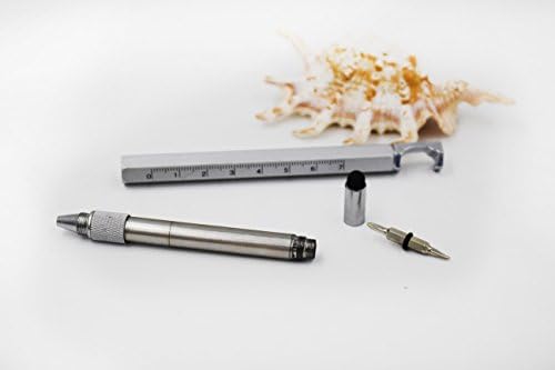 Jason Yuen 2PCS Pack 7 u 1 multifunkcionalnoj metalnoj olovci s ravnalom, olovkom za kuglu, nosačem telefona, olovkom, 2 vijčanog vozača