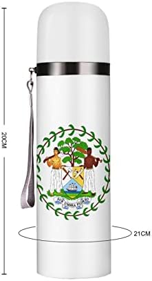 Grb Belize izolirana boca s vodom od 19 oz nehrđajućeg čelika Putnička šalica za piće sportsko kampiranje planinarenje na otvorenom