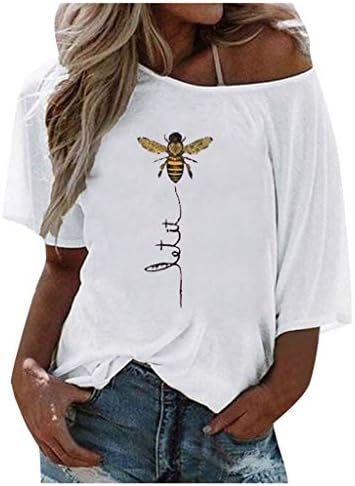 Dukserice veličine plus za žene osnovne grafičke lagane majice s okruglim vratom modne Ležerne ljetne majice kratkih rukava