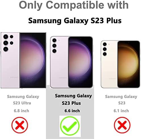 LSL kompatibilan sa Samsung Galaxy S23 Plus Clear Slatki holografski slučaj za žene za žene djevojke estetski sjaj blistavo bling dugine
