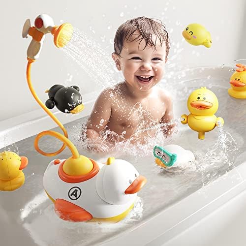 Iplay, Ilearn igračke za kupanje patka za malu djecu 1-3, Baby Electric Bathtub Vode Spray igračka, dojenčad zabavno vrijeme kupke