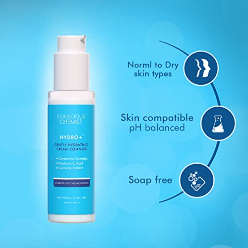 Osjetljivo hidratantno sredstvo za pranje lica za suhu kožu s hijaluronskom kiselinom i ceramidima / njeguje dosadnu i dehidriranu