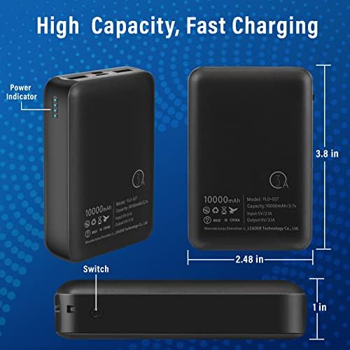 SamlMap USB C 10000Mah Power Bank s 15 W Power 3a brze baterije za punjivanje mobilnih punjača za grijane jakne, grijani prsluk, grijane