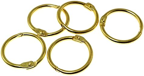 1-inčni prsten za knjigu DZS ELEC 30PCS 25 mm Zlatni metal labavi listni list isječke prstena za bilježnice dnevnik Photo album diy