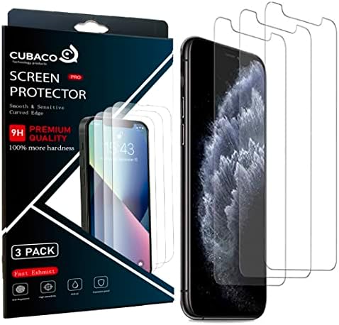 Cubaco iPhone 11 / XS Zaslon zaslona / 3 pakiranje Premium staklo H9, jednostavne instalacije i postavljanje seta
