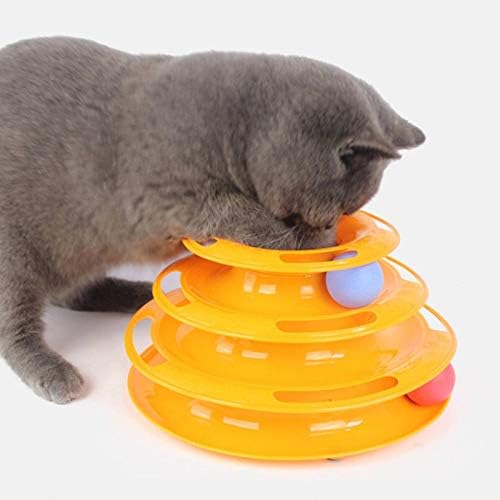 NC Tri razina kućnih ljubimaca za trening igračaka za zabavu mačja mačića Tower Track Disc Cat Intelligence Aluscement Trostruki disktumbleri