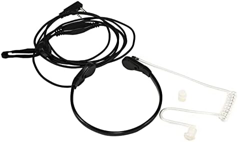 Slušalice HQRP akustične cijevi od 2 kompleta, slušalice sa mikrofonom za grla PRITISNI za razgovor, kompatibilna sa Kenwood KPG27D