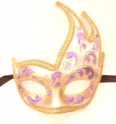 Purple Colubina Onda Acquario Venetian Masquerade maska