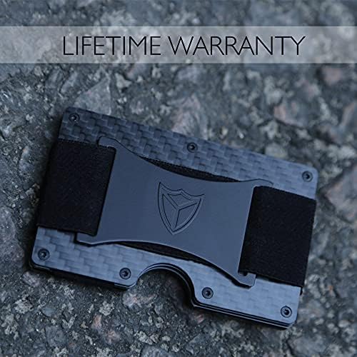 Donword minimalistički novčanik za muškarce RFID blokira aluminijski novčanik Carbon Fiber kartica metalni novčanik Minimalistički