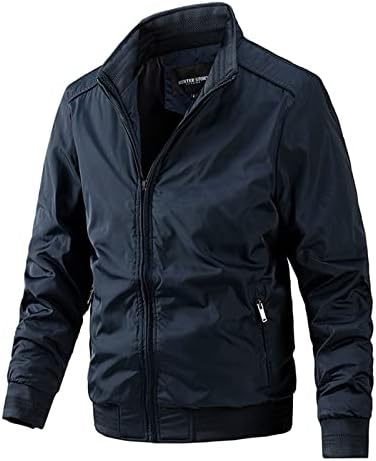 Sportske jakne za muškarce pamučni isječak trend reverzibilni muški čvrsti kaput s zatvaračem jakne jakne jakne