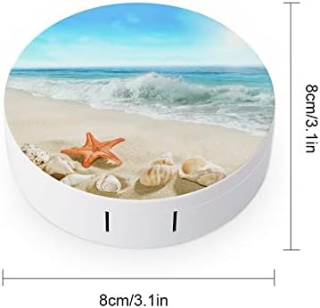 Sumer Beach Travel Travel Funtal Leća komplet prijenosnih kontaktnih objektiva kutija za skladištenje namočivanja s ogledalom
