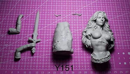 1/10 drevna fantazija ženski ratnički poprsje model smole znakova Model Model Kit Minijaturna smola Model dijelovi // 2L7-2