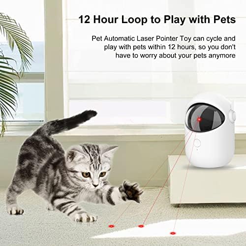 SJJ Automatska laserska mačka igračka za kućne ljubimce interaktivna mačka igračka usb punjiva mačke za mačke za unutarnje mačke 3
