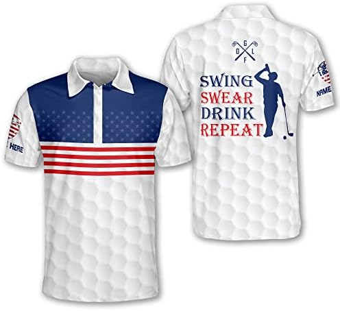 Personalizirane zabavne majice za golf za muškarce, lude majice za golf za muškarce, Polo majica za golf kratkih rukava za tim