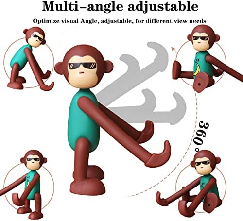 Fovasen Slatka smiješna dugačka majmuna uzorak, podesiva, višestruka funkcija, fleksibilna rotacijskog mobitela od 360 °, lijeni nosač