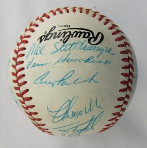 1986. Mets potpisao bejzbol Gary Carter Darryl Strawberry Dwight Gooden +22 JSA XX - Autografirani bejzbol