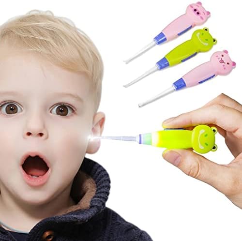 Sredstvo za uklanjanje ušnog voska za djecu s LED svjetlom, uklonite ušni vosak s LED svjetlom za jednostavan pristup 3 kom.