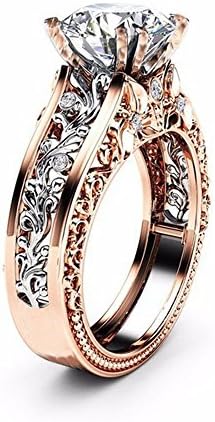 prsten obećanja za djevojku od sterling srebra modna svadbena razdvojenost ružičasti cvjetni prsten zlatni ženski zaručnički prsten