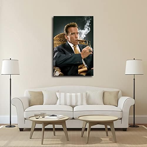 Arnold Schwarzenegger Pušenje plakata za cigare i ispisuje zidne umjetničke slike za spavaću sobu Dekor Veliki čovjek i dekor bara